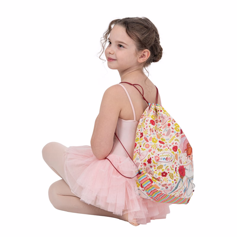 Eenvoudig rugzakje met een mooie ballerina